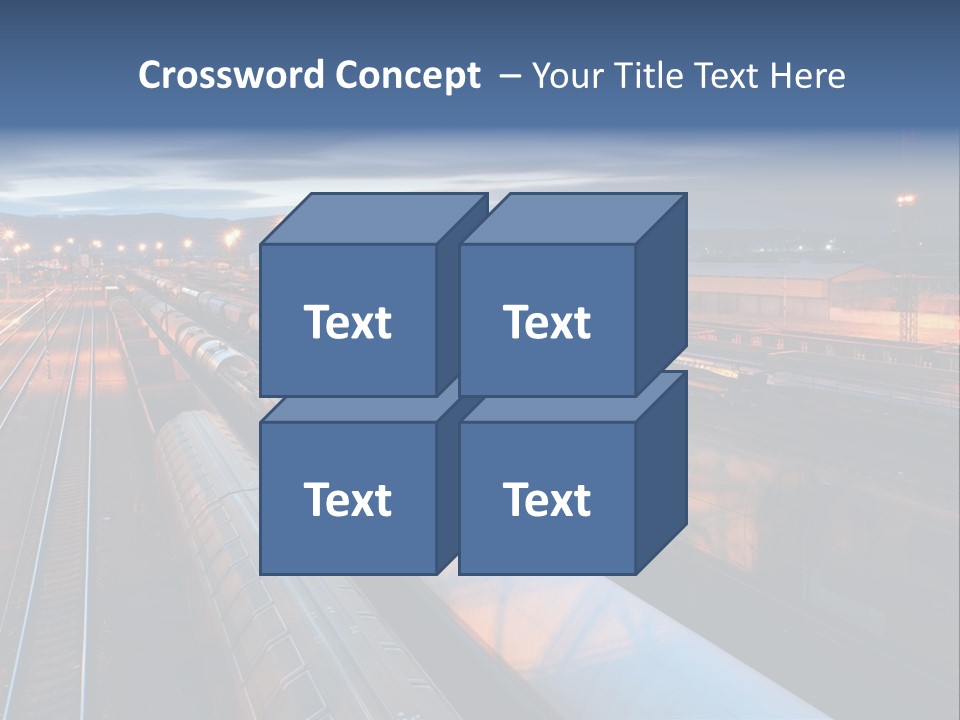 Industrial Economy Freighttrain PowerPoint Template