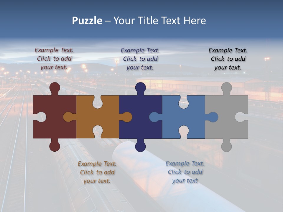 Industrial Economy Freighttrain PowerPoint Template