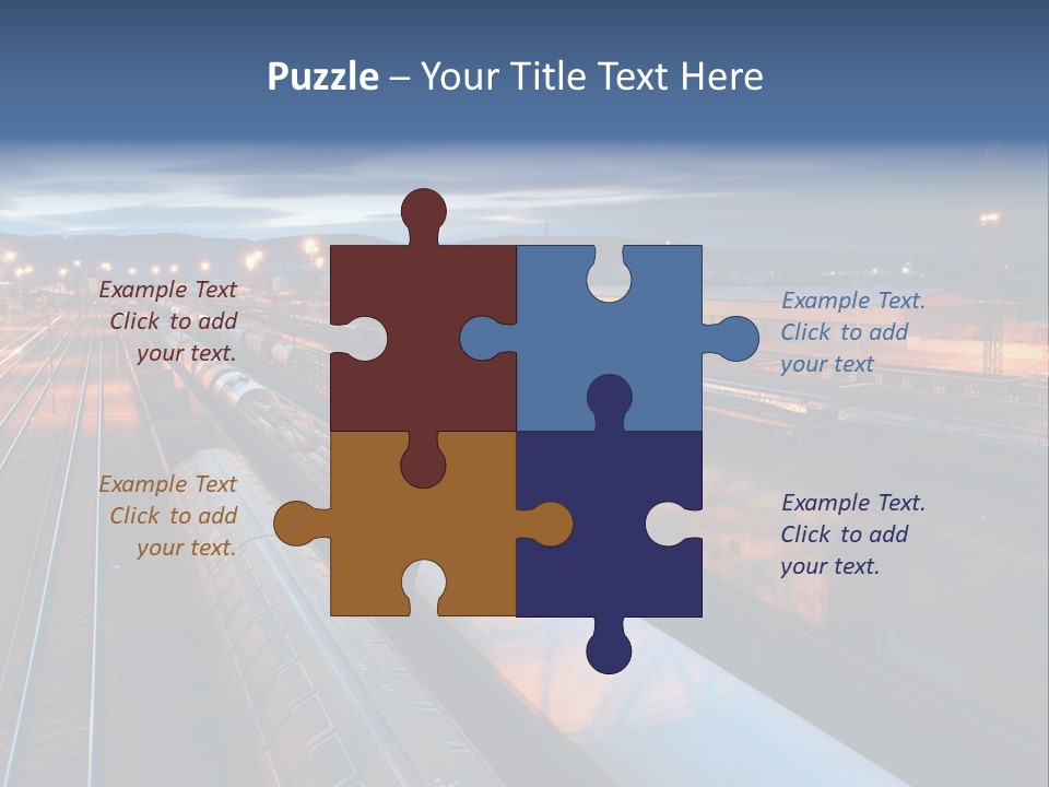 Industrial Economy Freighttrain PowerPoint Template