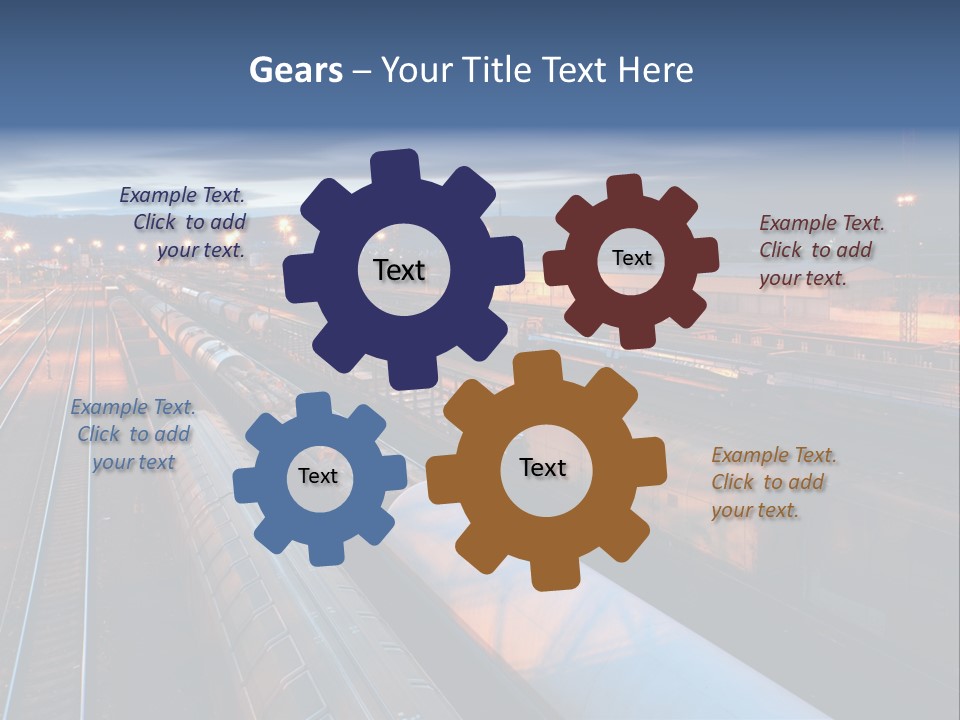 Industrial Economy Freighttrain PowerPoint Template