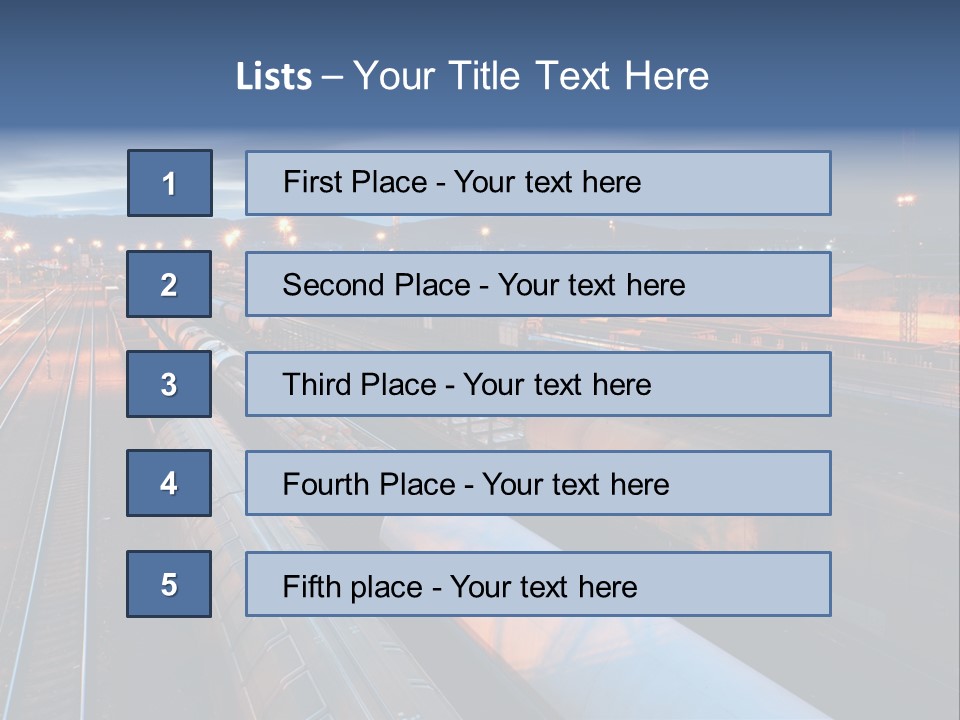 Industrial Economy Freighttrain PowerPoint Template