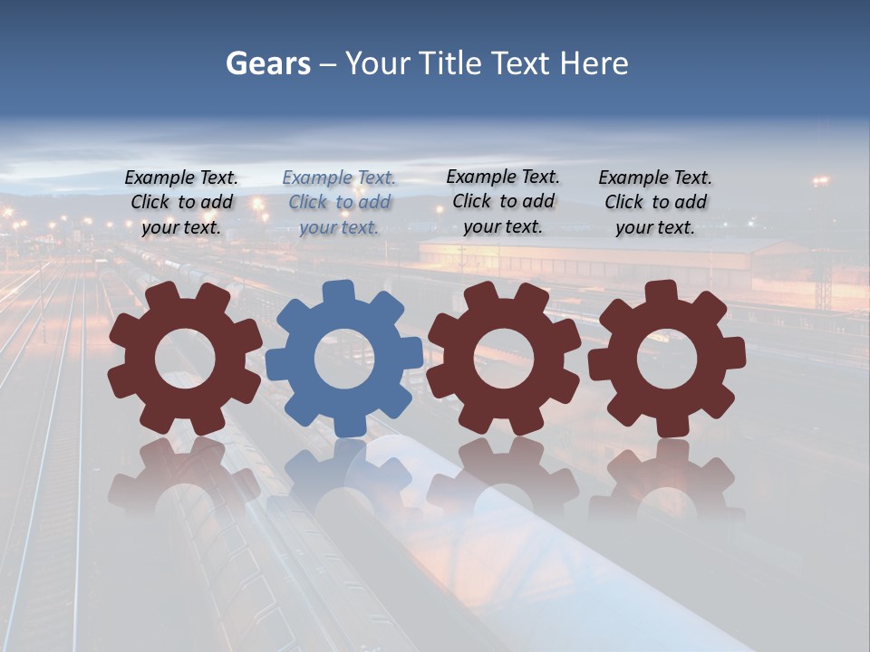 Industrial Economy Freighttrain PowerPoint Template