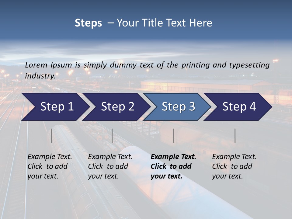 Industrial Economy Freighttrain PowerPoint Template