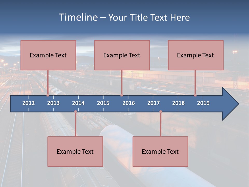 Industrial Economy Freighttrain PowerPoint Template