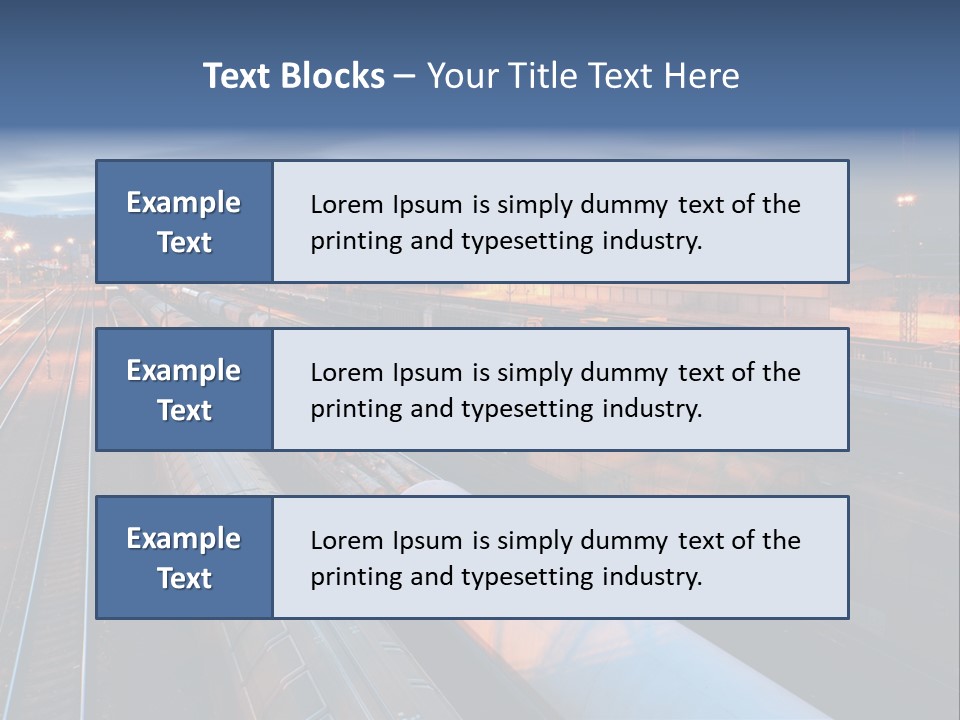 Industrial Economy Freighttrain PowerPoint Template