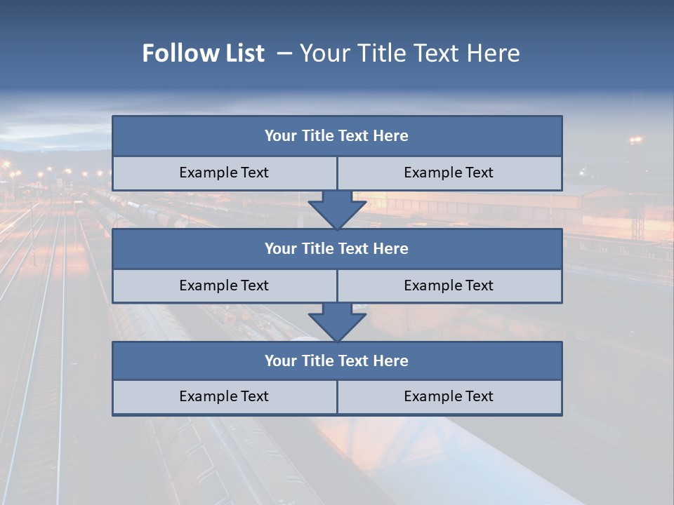 Industrial Economy Freighttrain PowerPoint Template