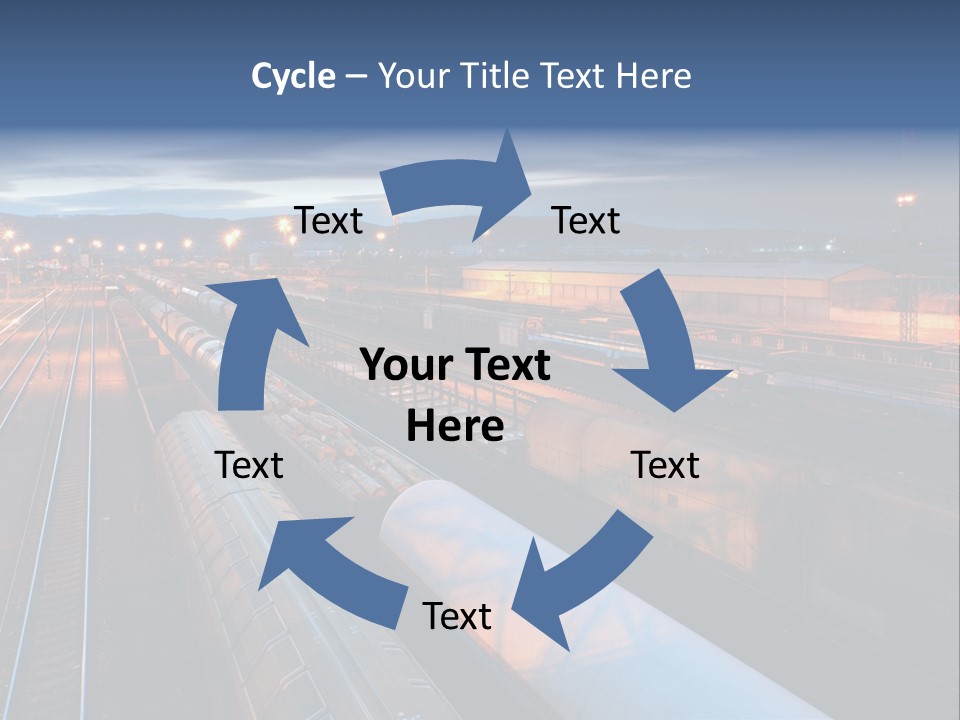 Industrial Economy Freighttrain PowerPoint Template