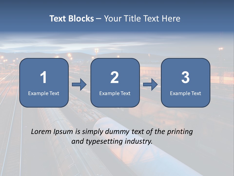 Industrial Economy Freighttrain PowerPoint Template