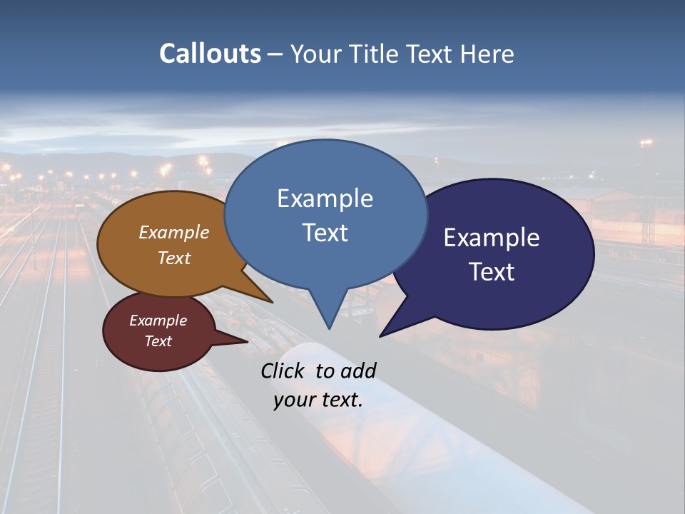 Industrial Economy Freighttrain PowerPoint Template