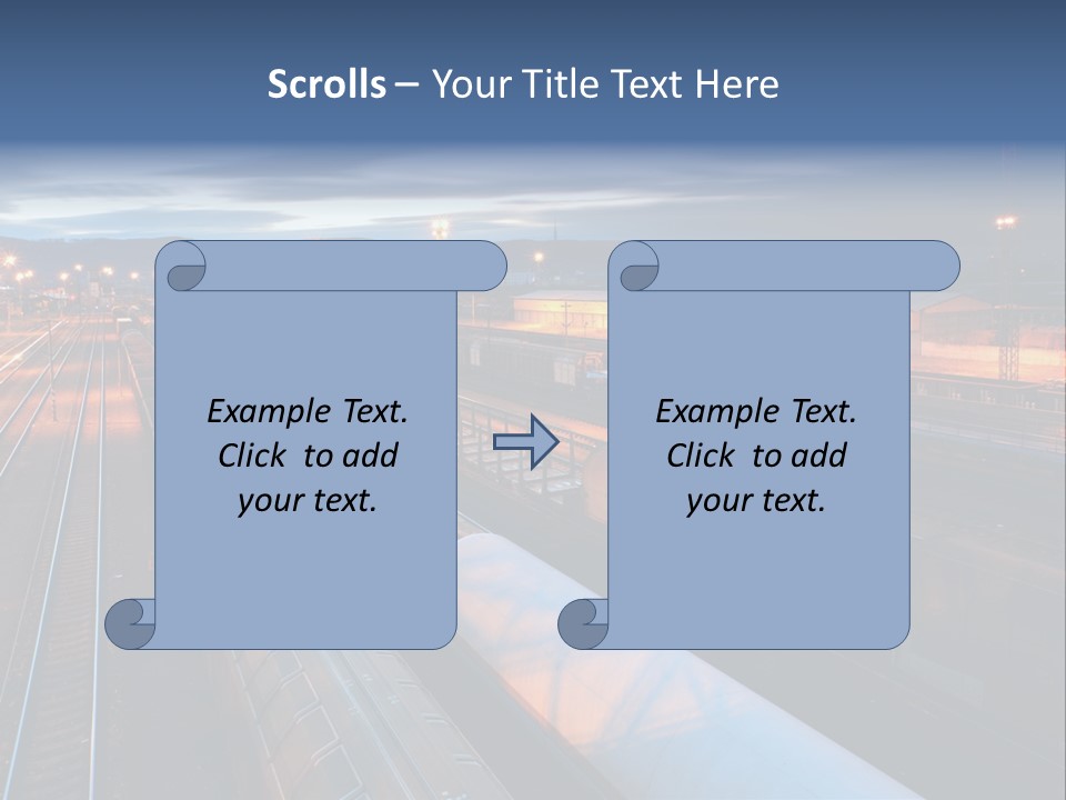 Industrial Economy Freighttrain PowerPoint Template