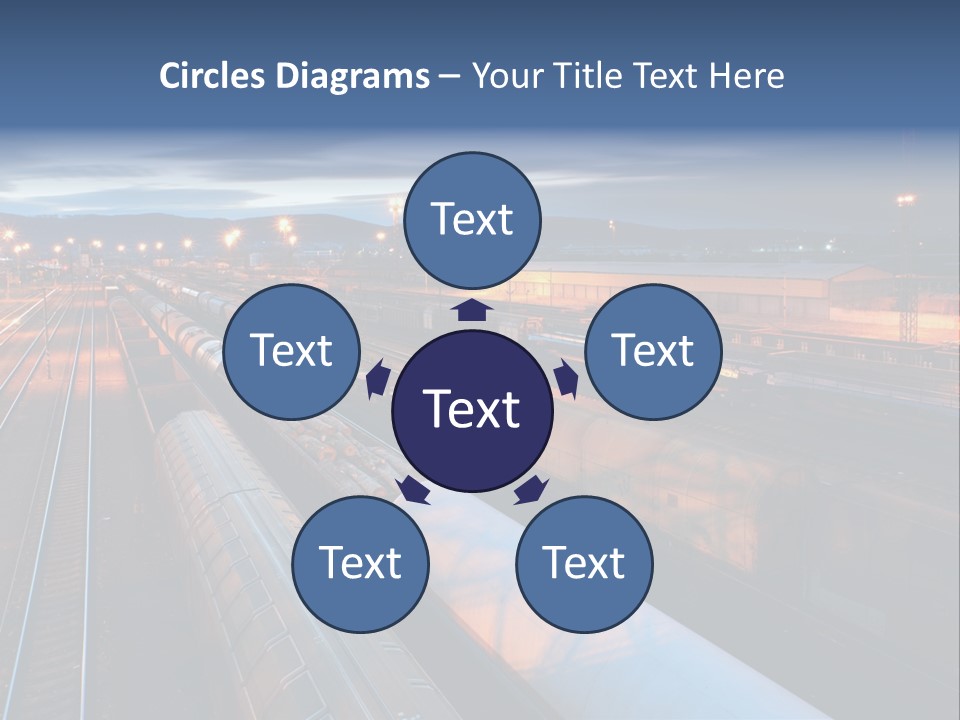 Industrial Economy Freighttrain PowerPoint Template