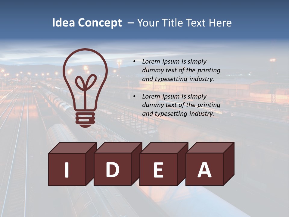 Industrial Economy Freighttrain PowerPoint Template