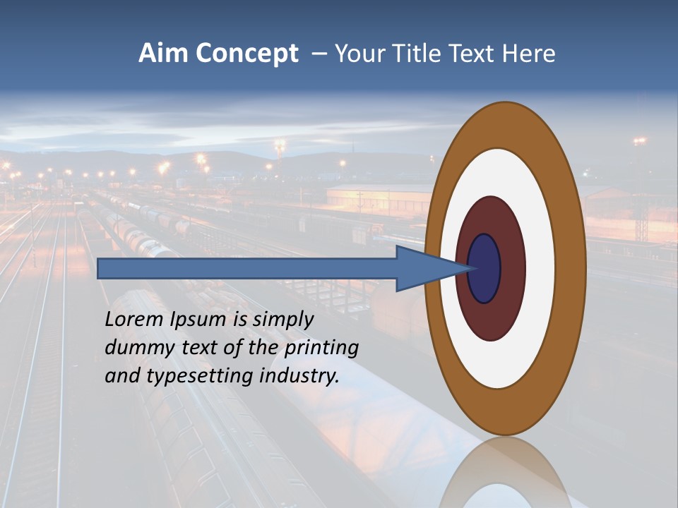 Industrial Economy Freighttrain PowerPoint Template