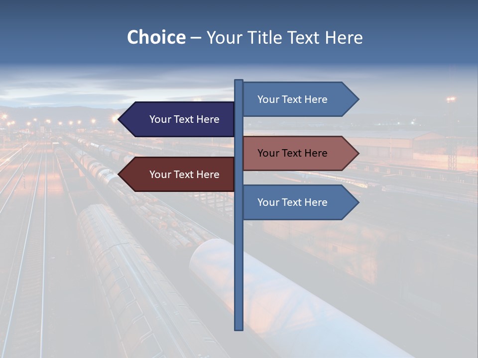 Industrial Economy Freighttrain PowerPoint Template