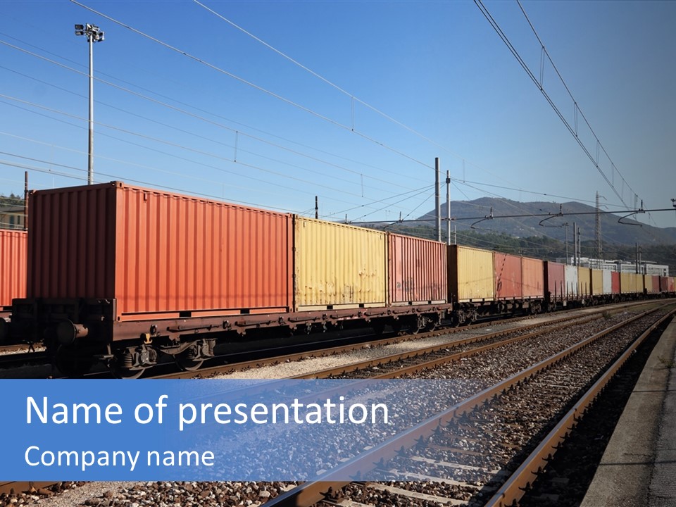 Motion Electric Cargo PowerPoint Template