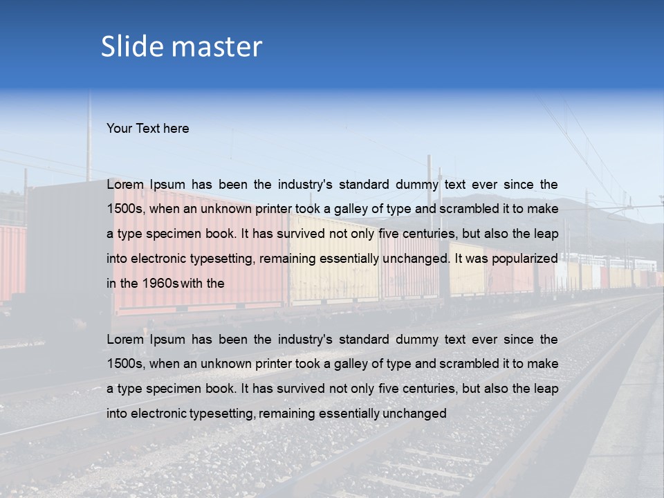 Motion Electric Cargo PowerPoint Template