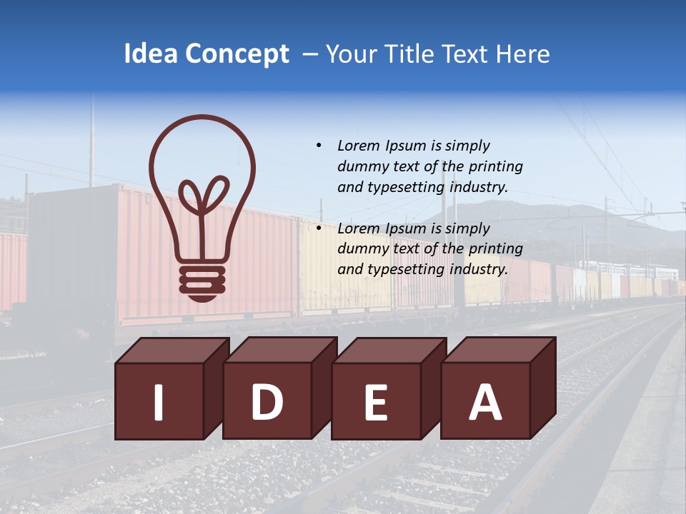 Motion Electric Cargo PowerPoint Template
