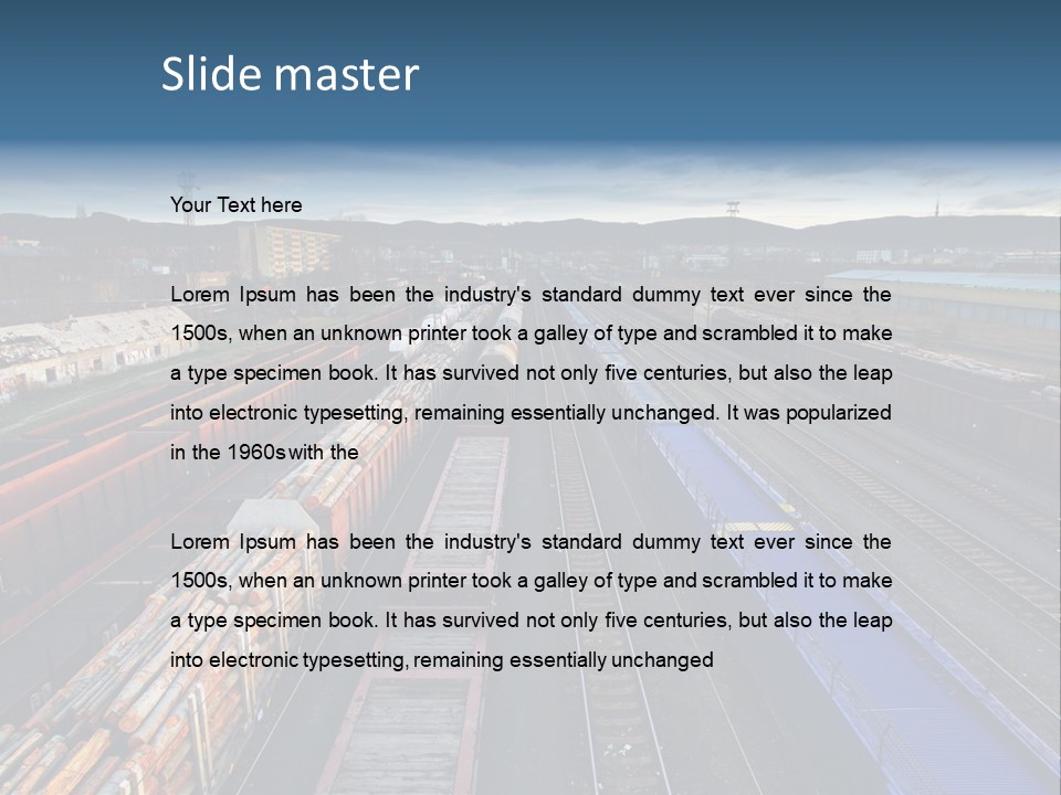 Tank Terminal Clouds PowerPoint Template