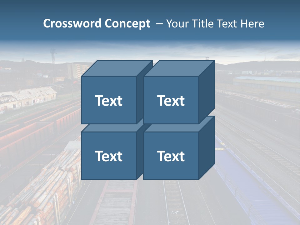 Tank Terminal Clouds PowerPoint Template