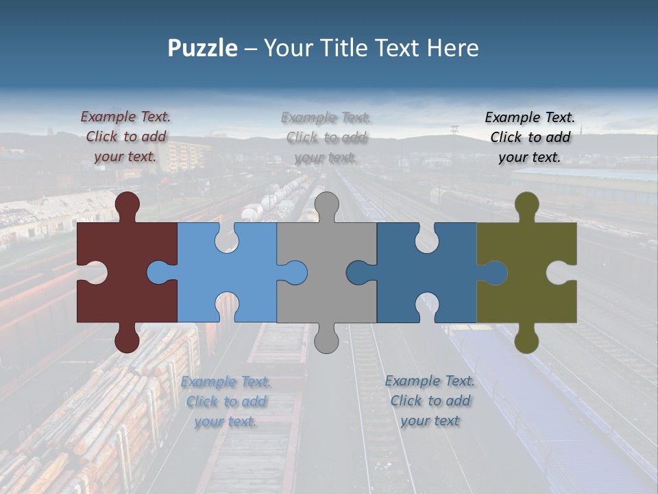 Tank Terminal Clouds PowerPoint Template