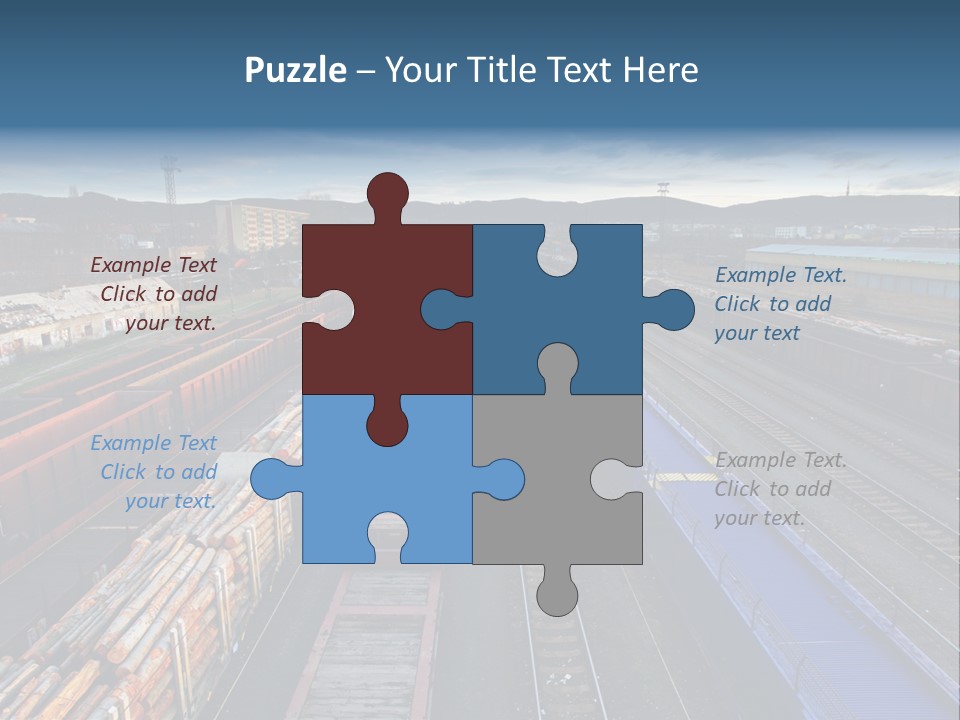 Tank Terminal Clouds PowerPoint Template