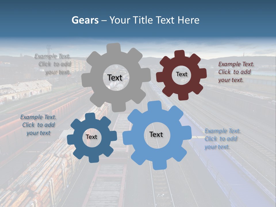 Tank Terminal Clouds PowerPoint Template