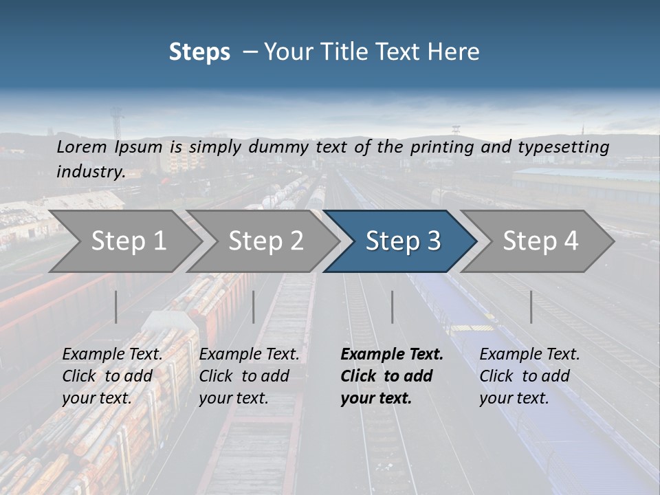 Tank Terminal Clouds PowerPoint Template