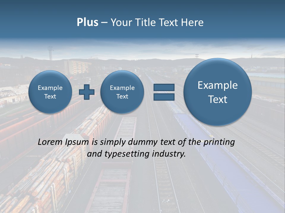 Tank Terminal Clouds PowerPoint Template