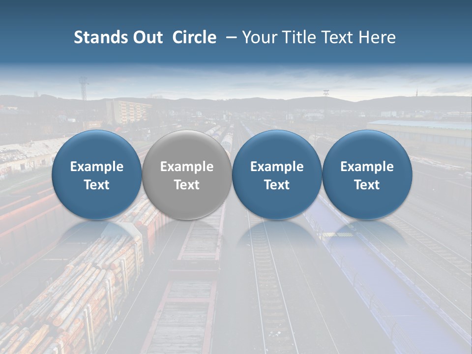 Tank Terminal Clouds PowerPoint Template