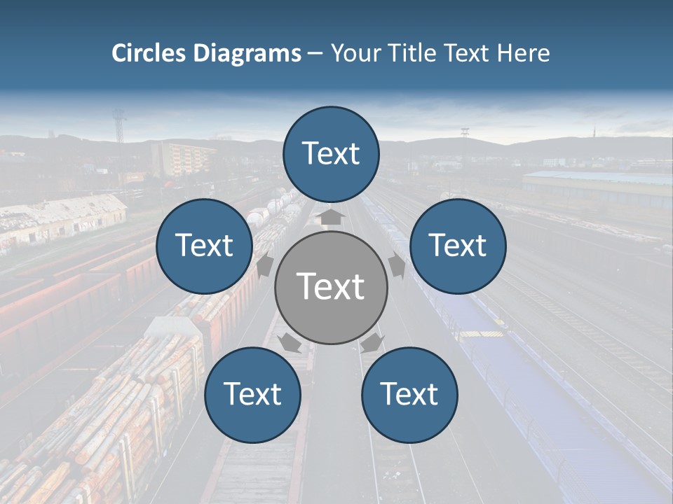 Tank Terminal Clouds PowerPoint Template