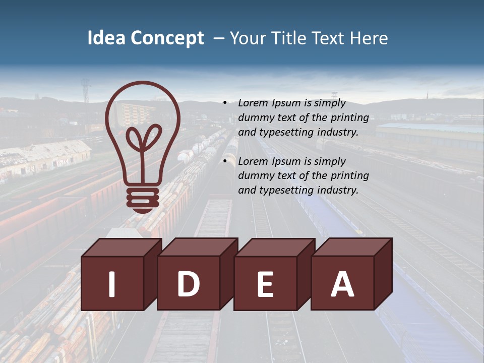 Tank Terminal Clouds PowerPoint Template