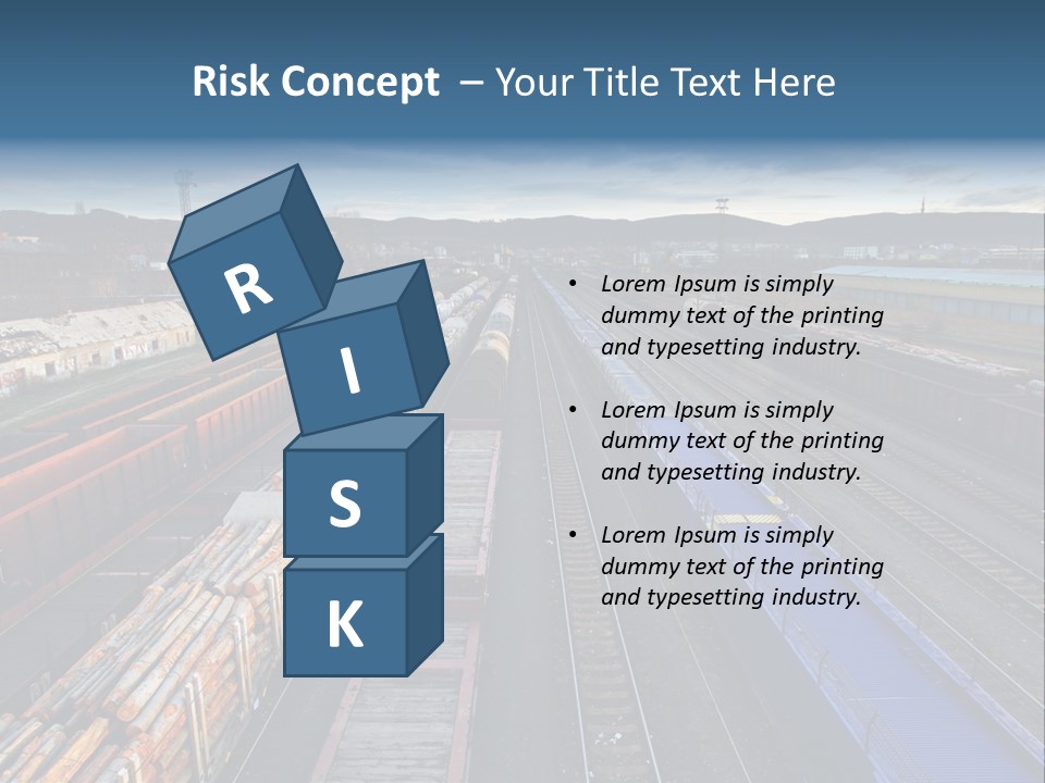 Tank Terminal Clouds PowerPoint Template
