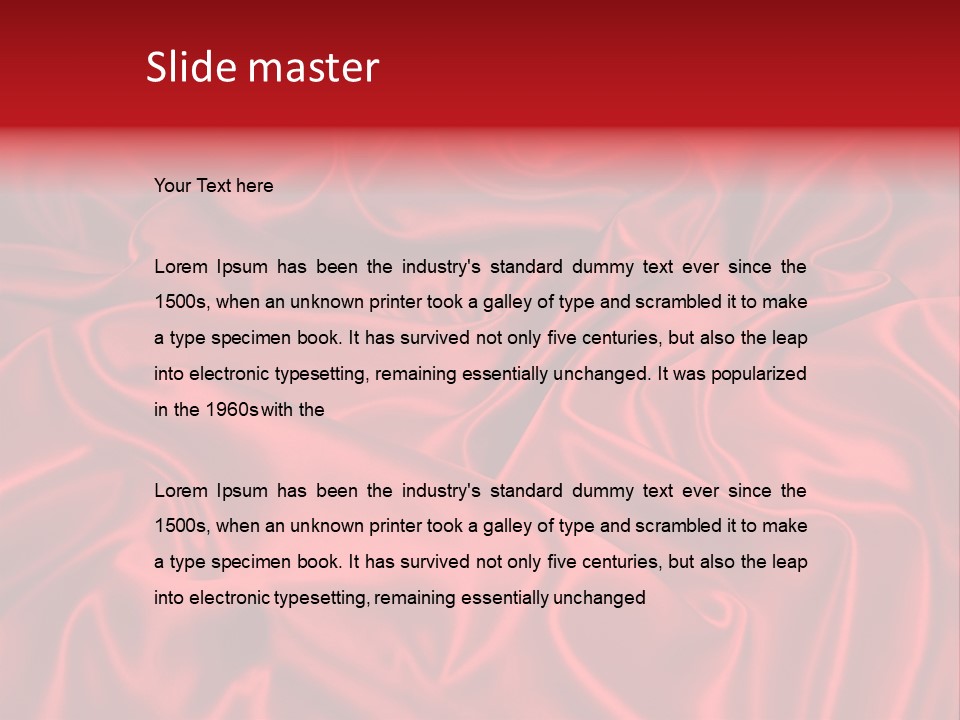 Shiny Silken Ruby PowerPoint Template