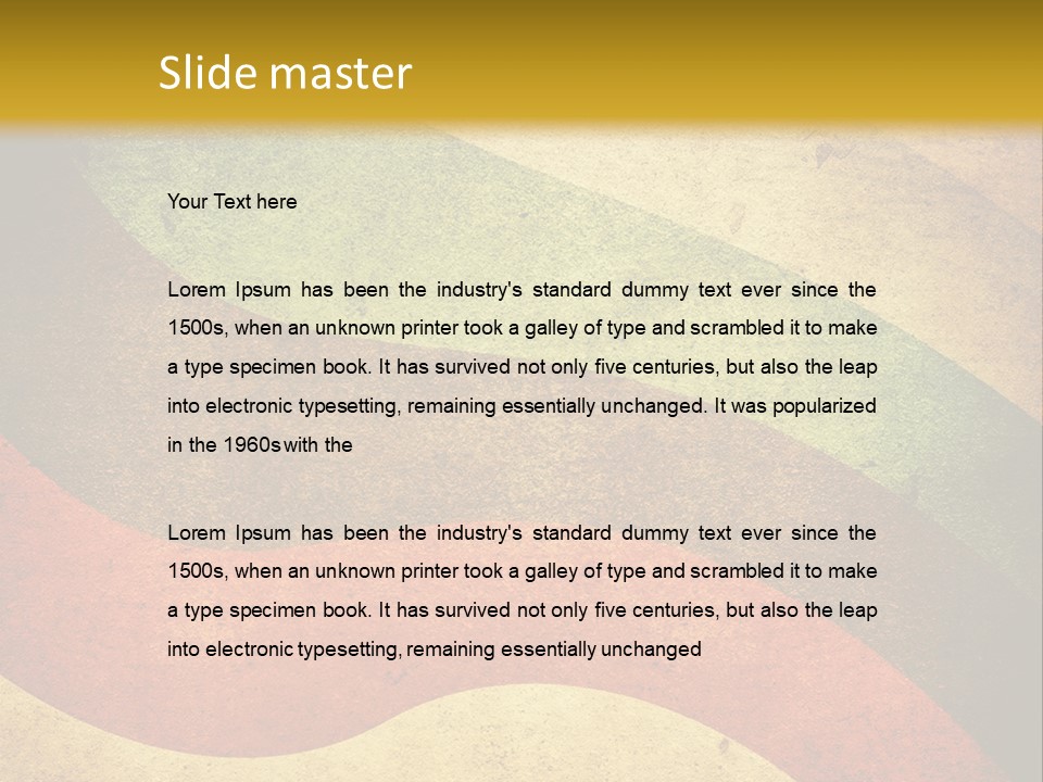 Layout Element Yellow PowerPoint Template