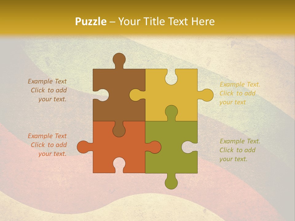 Layout Element Yellow PowerPoint Template