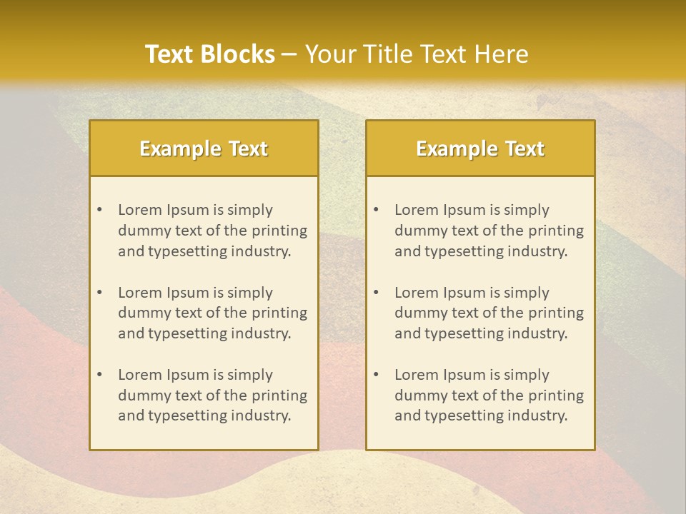 Layout Element Yellow PowerPoint Template