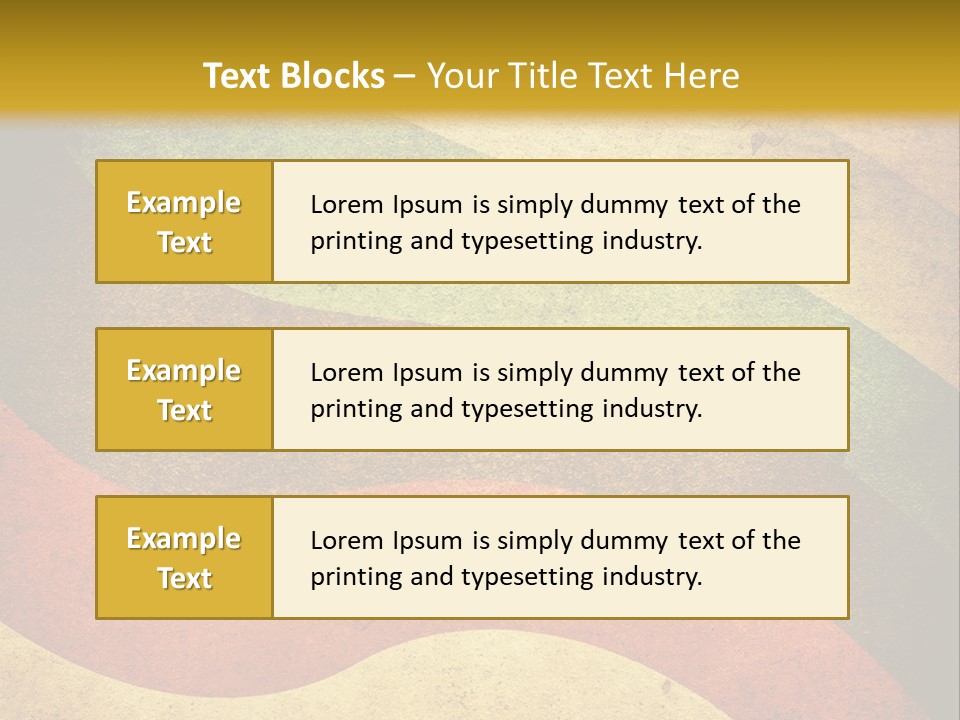 Layout Element Yellow PowerPoint Template