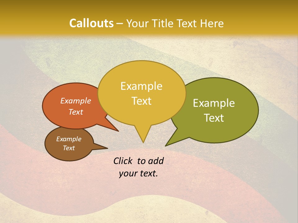Layout Element Yellow PowerPoint Template