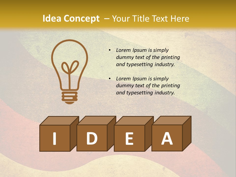 Layout Element Yellow PowerPoint Template