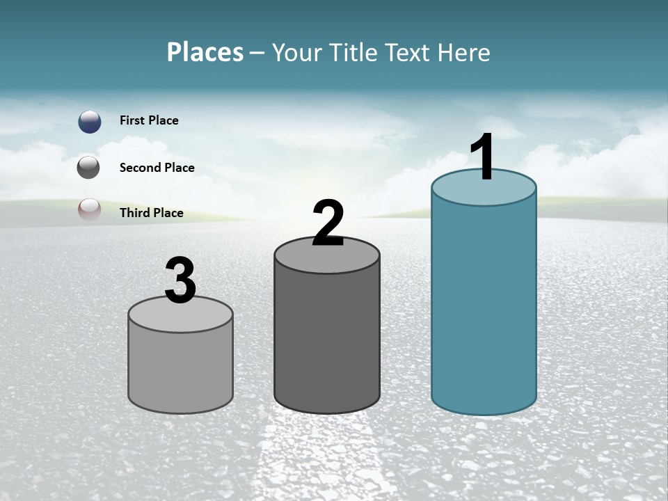 Sonnenstrahlen Schicksal Routenplaner PowerPoint Template