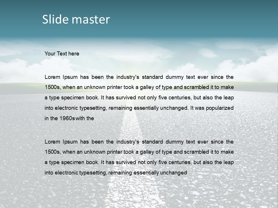 Sonnenstrahlen Schicksal Routenplaner PowerPoint Template