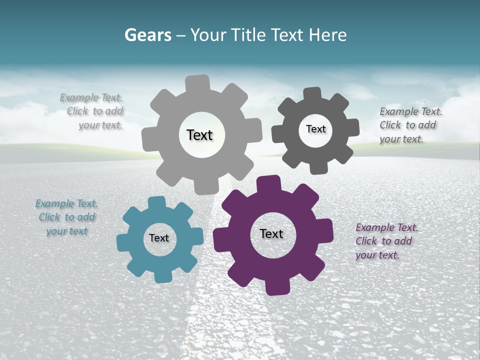 Sonnenstrahlen Schicksal Routenplaner PowerPoint Template