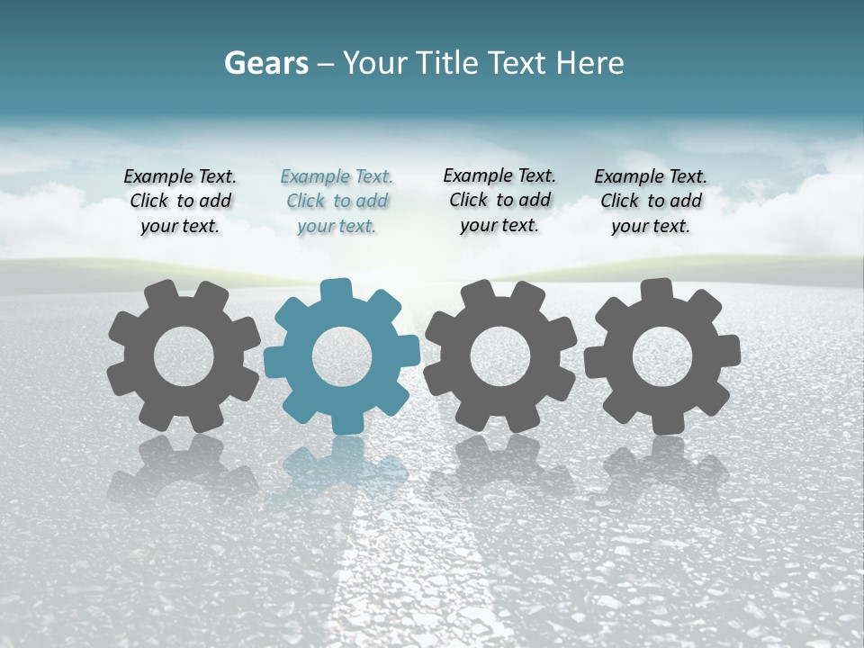 Sonnenstrahlen Schicksal Routenplaner PowerPoint Template