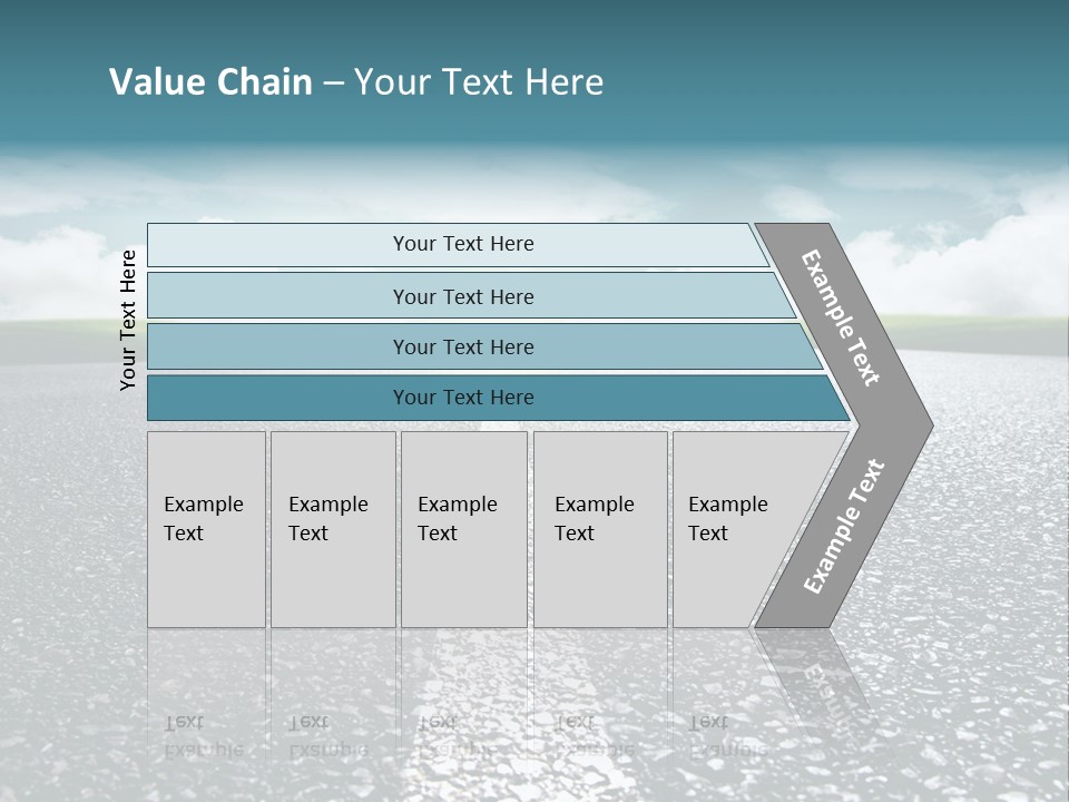 Sonnenstrahlen Schicksal Routenplaner PowerPoint Template