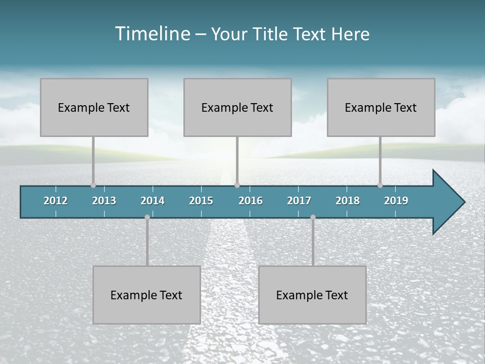 Sonnenstrahlen Schicksal Routenplaner PowerPoint Template