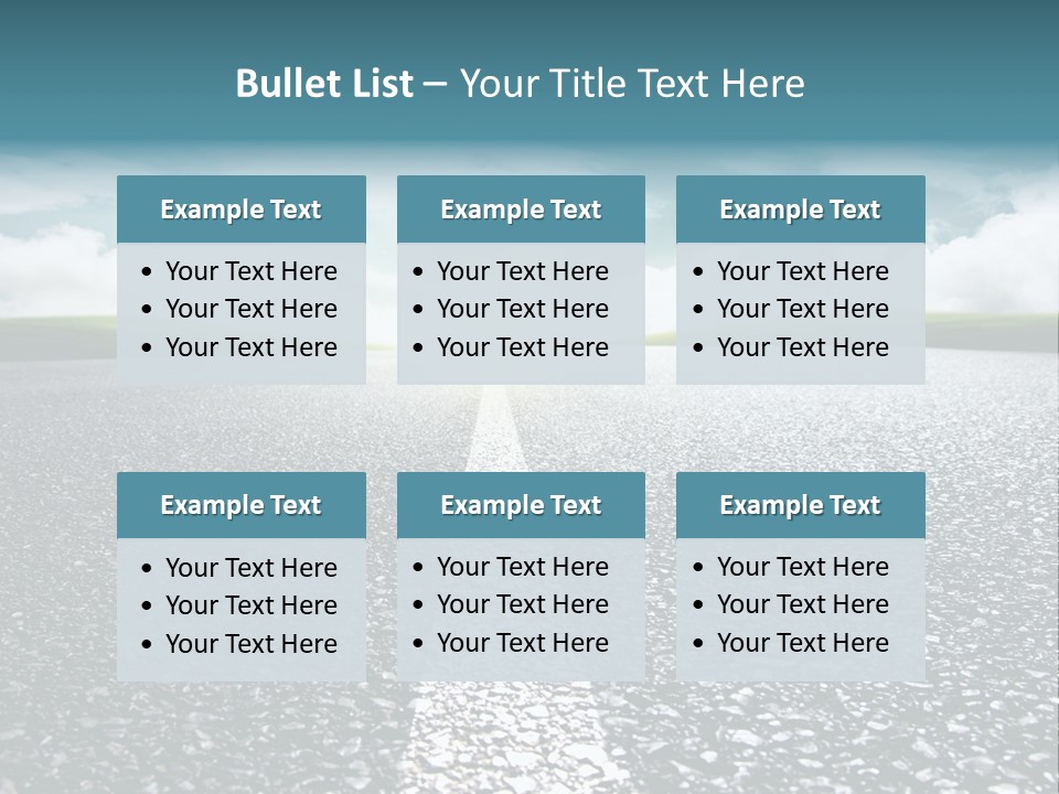 Sonnenstrahlen Schicksal Routenplaner PowerPoint Template