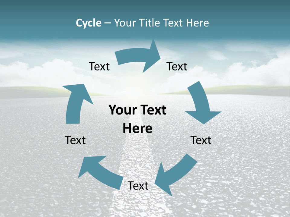Sonnenstrahlen Schicksal Routenplaner PowerPoint Template