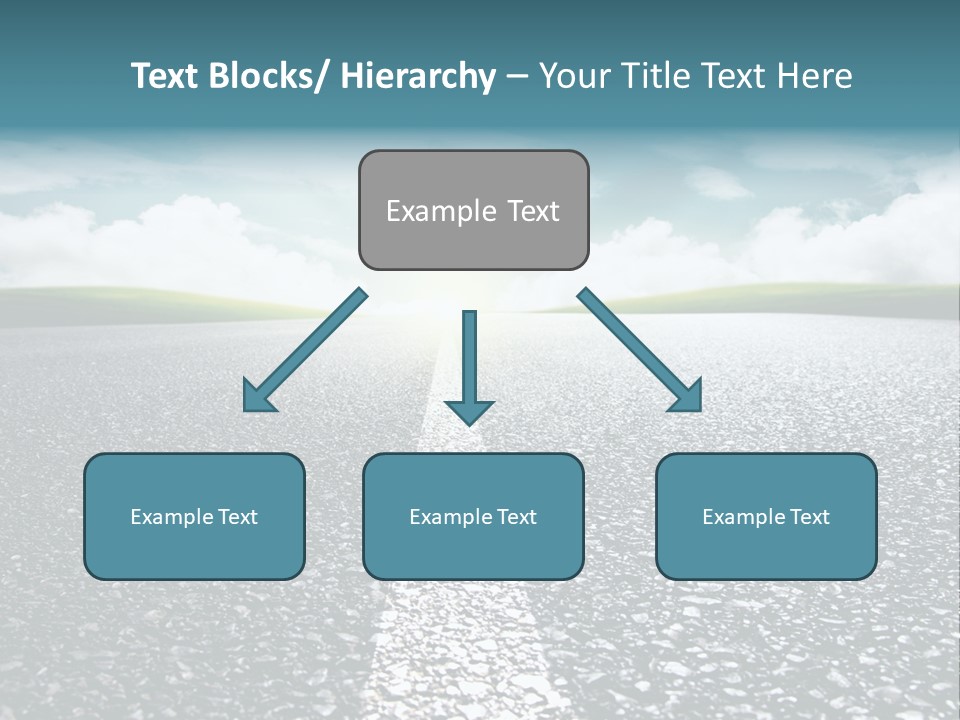 Sonnenstrahlen Schicksal Routenplaner PowerPoint Template