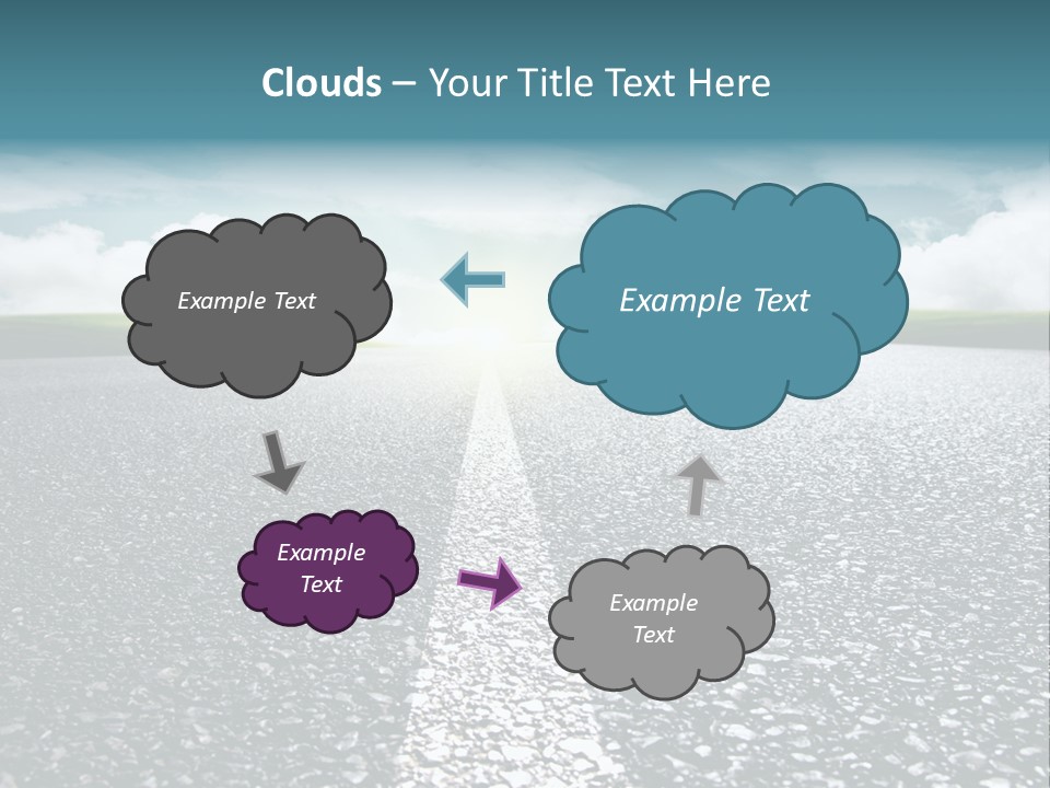 Sonnenstrahlen Schicksal Routenplaner PowerPoint Template
