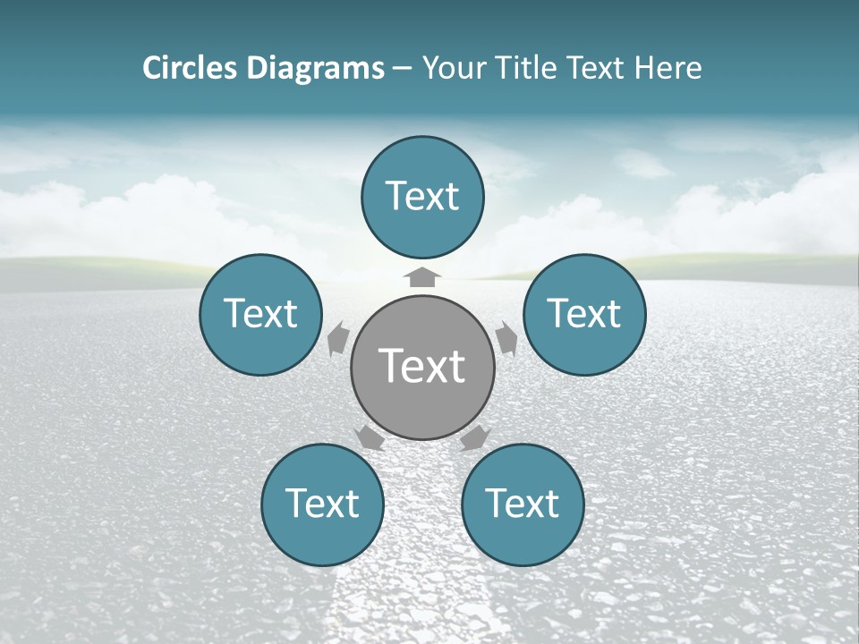 Sonnenstrahlen Schicksal Routenplaner PowerPoint Template